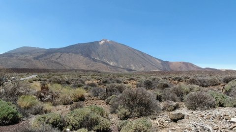 scenic volcanic landscape at teide volcano on tenerife island