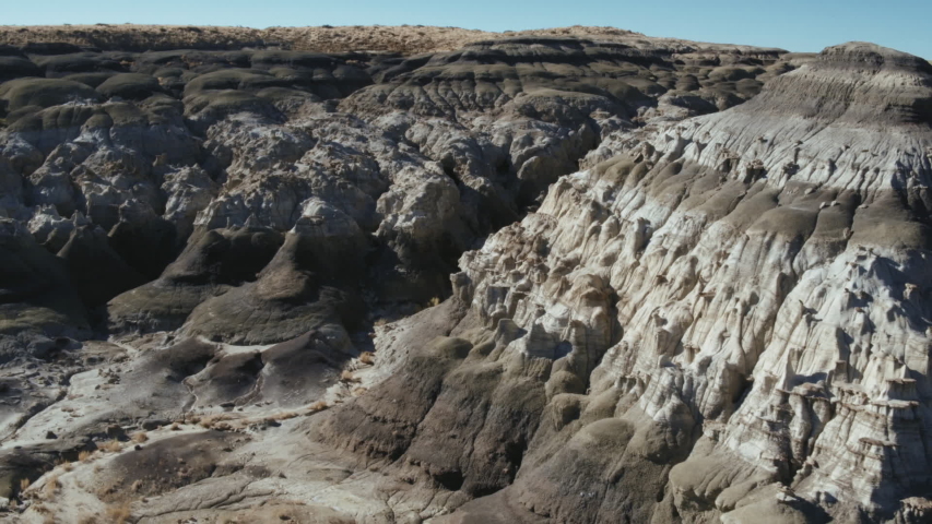 Black and white rock formations, Bisti Badlands, New Mexico, United States
