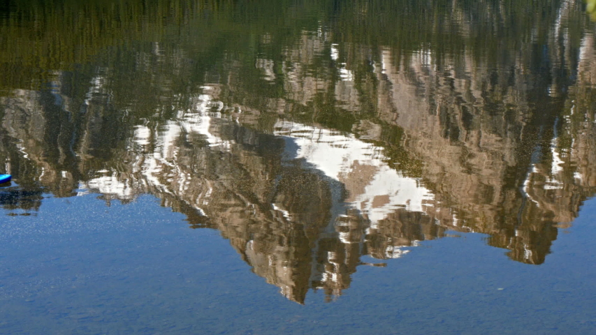 Caucasian man paddleboarding on Stanley Lake, Stanley, Idaho, United States
