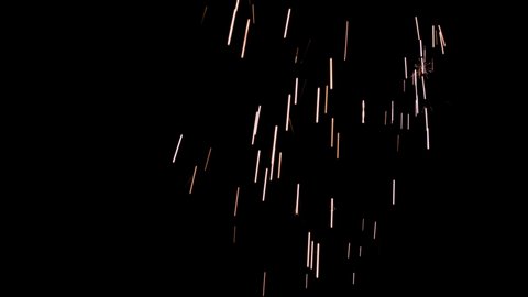 4K Sparks hits on Black Background, Sparks Over Black (ULTRA HD, UHD, 4K). Spark Wall created by Gun Powder Sparks Falling. Slow Motion. Sparks On Black (ADD MODE)