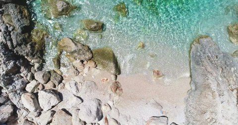 Incredible Turkey, aerial. Kaputas beach - it is one of the bays of Antalya, Turkey. Located near the city of Kas. The bay is washed by the Mediterranean Sea. Drone Aerial