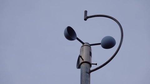 Anemometer is a device used for measuring wind speed, and is also a common weather station instrument. First known description of an anemometer was given by Leon Battista Alberti in 1450.