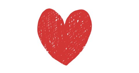 Hand Drawn Heart Animation Loop の動画素材 ロイヤリティフリー Shutterstock