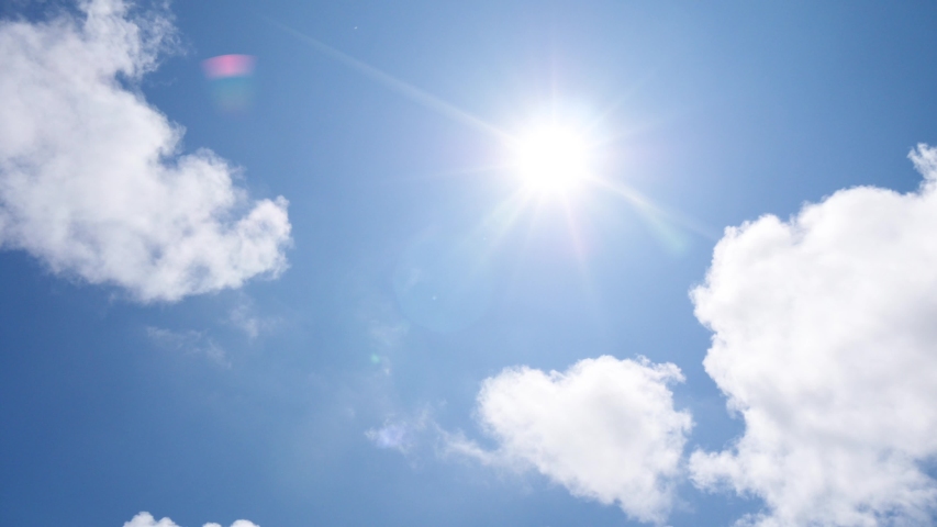 clouds blue sky bright sunny day slow moving timelapse