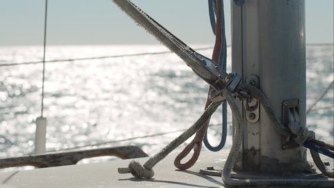 Sailboat mast base with rigging