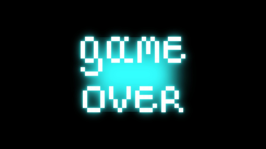 Game Over Title. a Video Stock Footage Video (100% Royalty-free