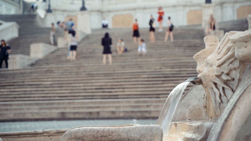Interesting marble monument in form of someone