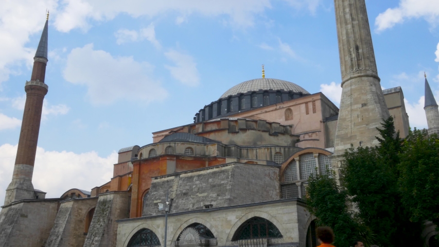 Aerial View Hagia Sophia in istanbul