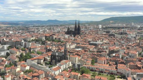 France, Clermont-Ferrand, aerial view by drone