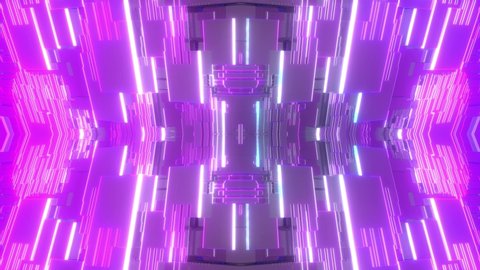 4k Looped Cybernetic Neon Background