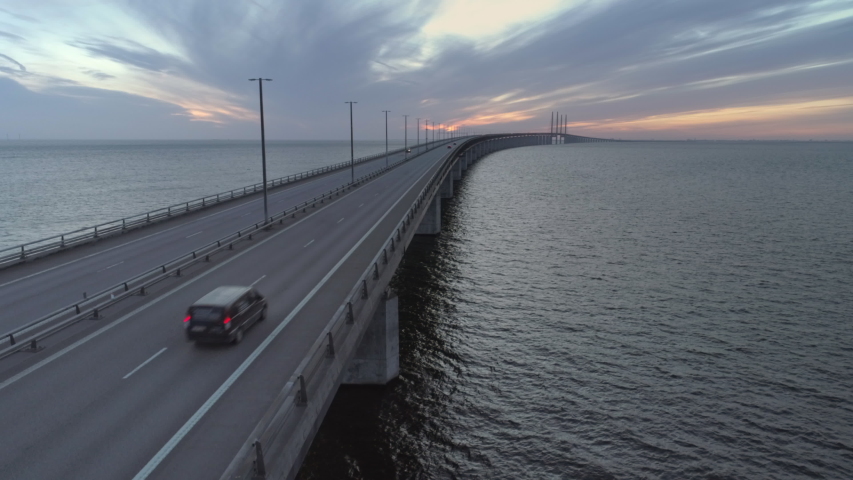 Øresund Bridge connecting Malmo to Denmark image - Free stock photo ...