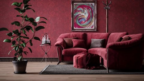 Rotes Sofa Antik Stock Video Footage 4k And Hd Video Clips Shutterstock