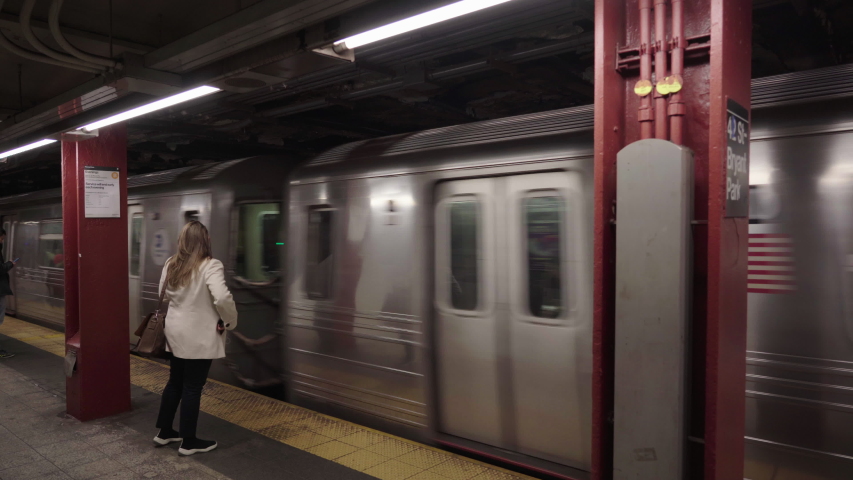 New York City, New York / United States - 12 12 2018: MTA Subway Station