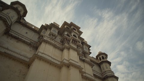 Footage of the fort of Udaipur. Udaipur Rajasthan 4 december 2017 .