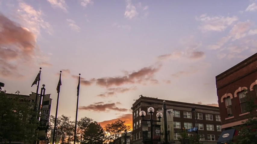 Morning time lapse of Pearl Street Mall in Boulder, Colorado