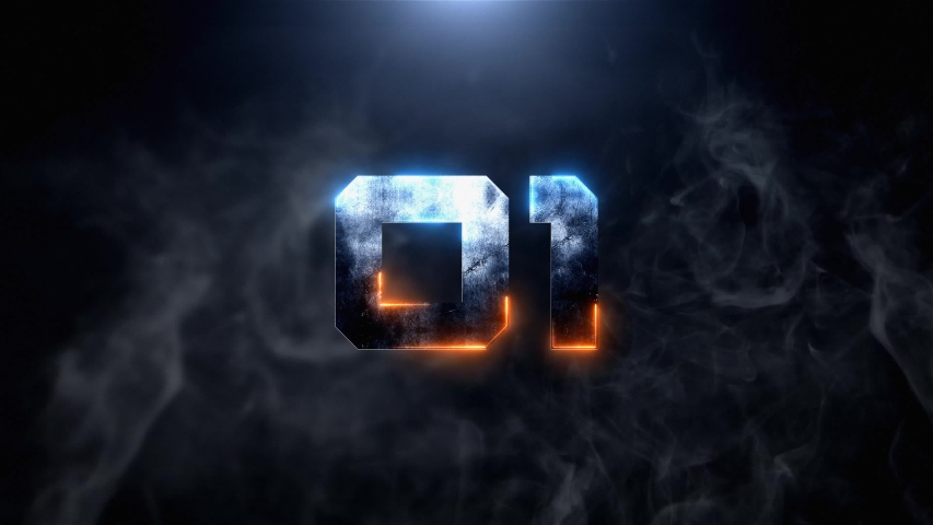 Create High quality energy & lights beams, Light Luxury 4K Video Countdown Opener. NEON Style for Editor.