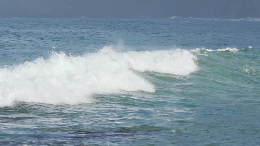 Ship Bow Wave Wake Pacific Ocean Stock 