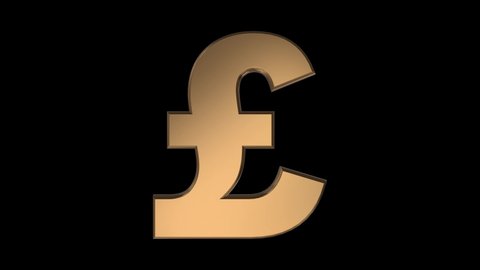 money finance background - seamless loop - animated rotating pound sign
