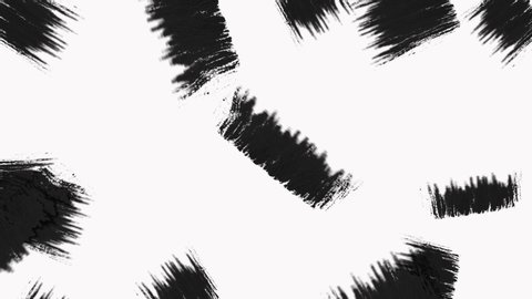 Abstract Paint Brush Transition Reveal with Alpha Channel - Transparency. 