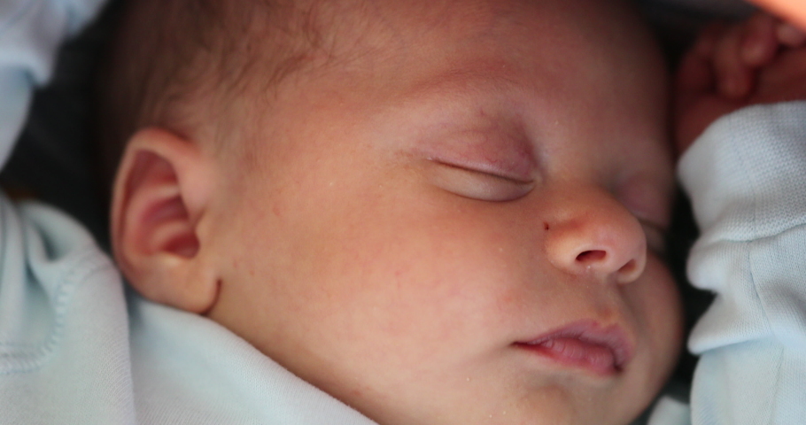 Close Up Newborn Baby Infant Face Inside Stock Footage Video 100 Royalty Free Shutterstock