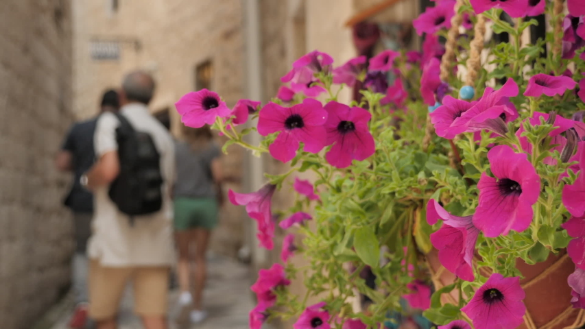 A beauty view of a mediterranean village street