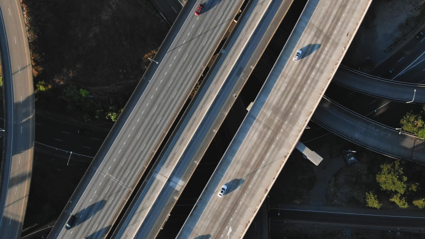 Drone shots of I-5 near Tacoma Washington in 4k.