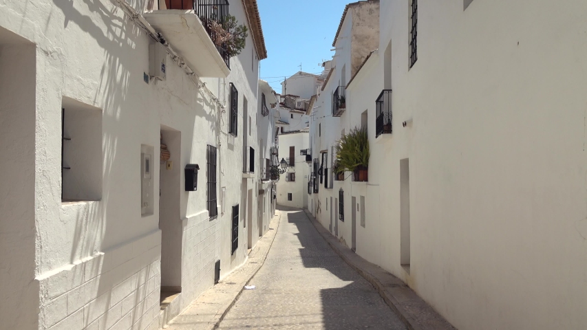 A street in the small Spanish village of Altea.
