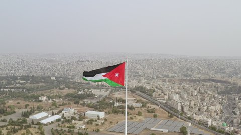 Drone shot over Amman - Jordan, June 2019