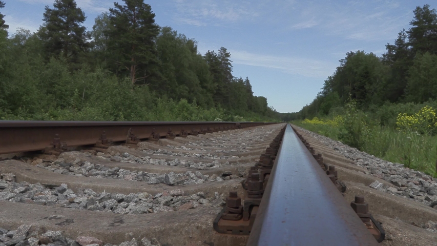 old railway in the forest