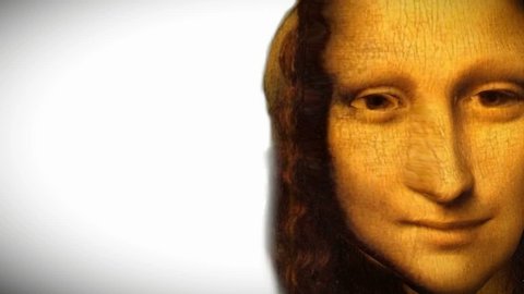 Florentine, Italy 1503 Monalisa's moving and smiling head in 3D