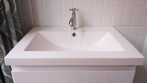 Wash basin ceramic in the bathroom.