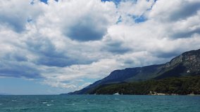 A partial time lapse video from Akyaka shoreline (Gulf of Gokova, the Aegean Sea) taken on a bright, cloudy spring day.  Shot and presented at 60 fps.
