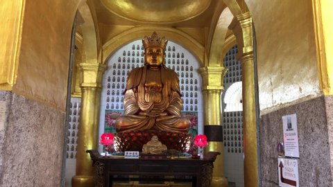 Buddha statues in Kek Lok Si Temple, Penang, Malaysia, 22.06.2019