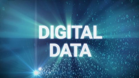 Seamless looping 3d animated digital maze with the word Digital Data in 4K resolution