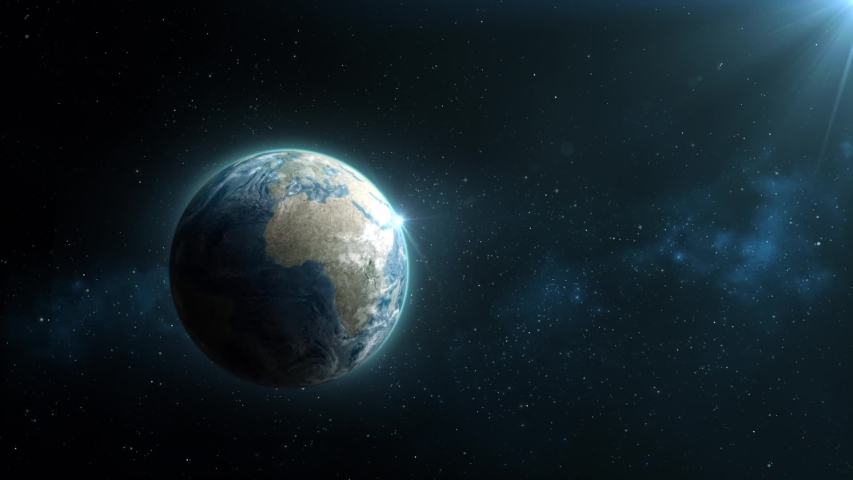 Rotating earth from space, Realistic footage, 3D Animation. | Shutterstock HD Video #1033551857