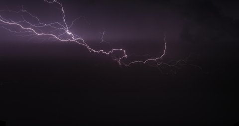 Beautiful Lightning Strikes Realistic Thunderstorm 