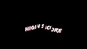 Animation of words High score in capital letters and red lines going through it against back screen  - Powered by Shutterstock - Get 15% off with code: PIKWIZARD15