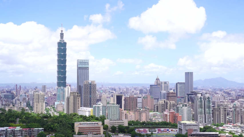 Cityscape of Taipei on sunny day, Taiwan