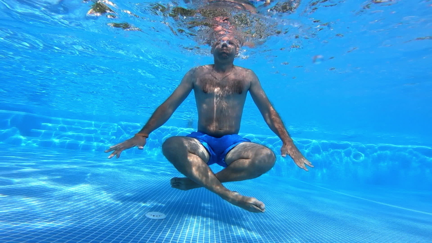 Man Sits On The Bottom Stock Footage Video 100 Royalty Free 1033609310 Shutterstock