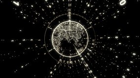Looping 3D Cyberspace Animation Digital Planet Earth in Tunnel with Binary Data Abstract Globe Animation - Powered by Shutterstock - Get 15% off with code: PIKWIZARD15