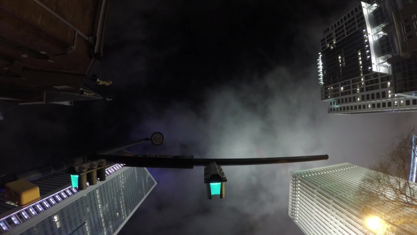 Charlotte NC city skyline on first night new years eve