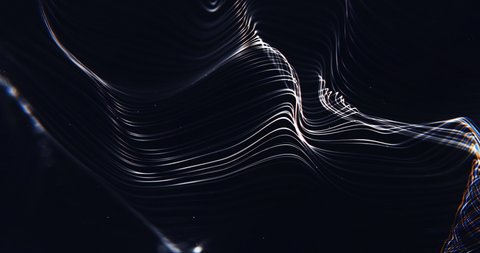 Abstract Red Line Particles Wave Background . 4K And Loop Line Particles Background. 