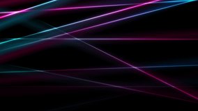 Bright futuristic motion design of neon lines. Background with blue purple tech geometric laser rays. Video animation Ultra HD 4K 3840x2160