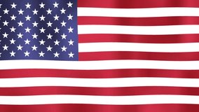 United States of America flag Motion video waving in wind. Flag Closeup 1080p Full HD 1920X1080 footage