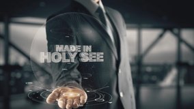 Made in Holy See with hologram businessman concept - Powered by Shutterstock - Get 15% off with code: PIKWIZARD15