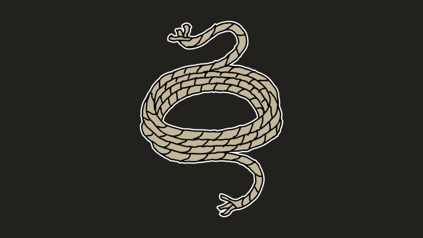 kids drawing black screen with theme of rope