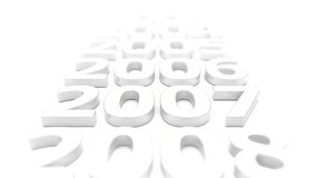 video animation - number 2020 in green over white background - represents the new year