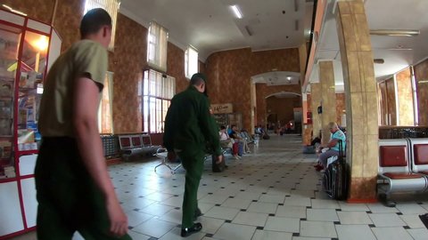 Orenburg, Russia 09/07/2019: the station of the city of Orenburg. editorial
Accelerated video of the waiting room at the station of the Russian city.