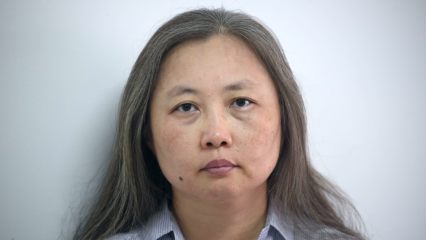 an asian middle aged woman lifts face skin and gets depressed of her look Royalty-Free Stock Footage #1033834835