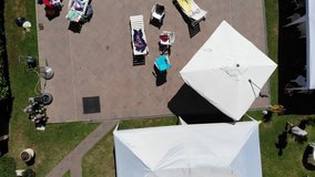 People in the pool arial-drone passage- Pool arial view - Powered by Shutterstock - Get 15% off with code: PIKWIZARD15